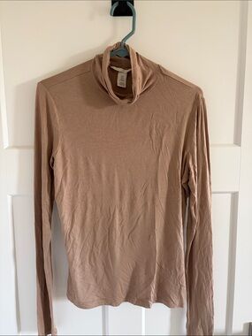 H&M Light Brown/Taupe Long Sleeve Turtleneck Top